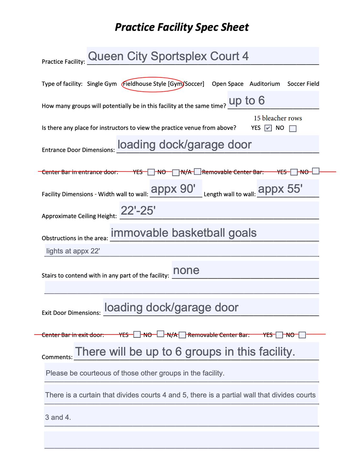 Queen City Sportsplex Court 4 - Friday - Color Guard