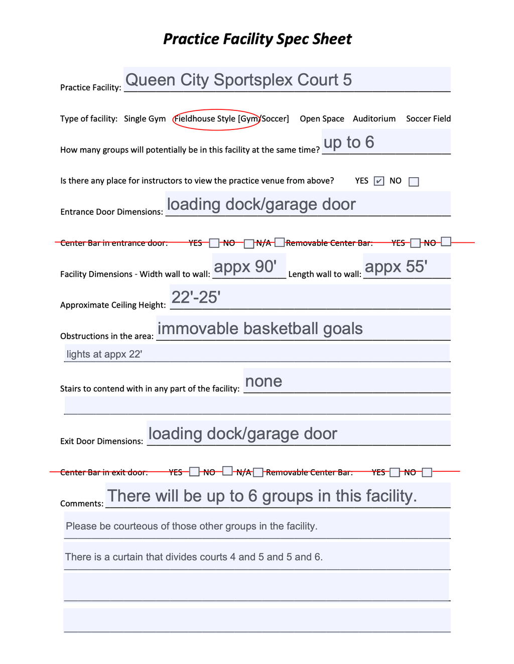 Queen City Sportsplex Court 5 - Friday - Color Guard