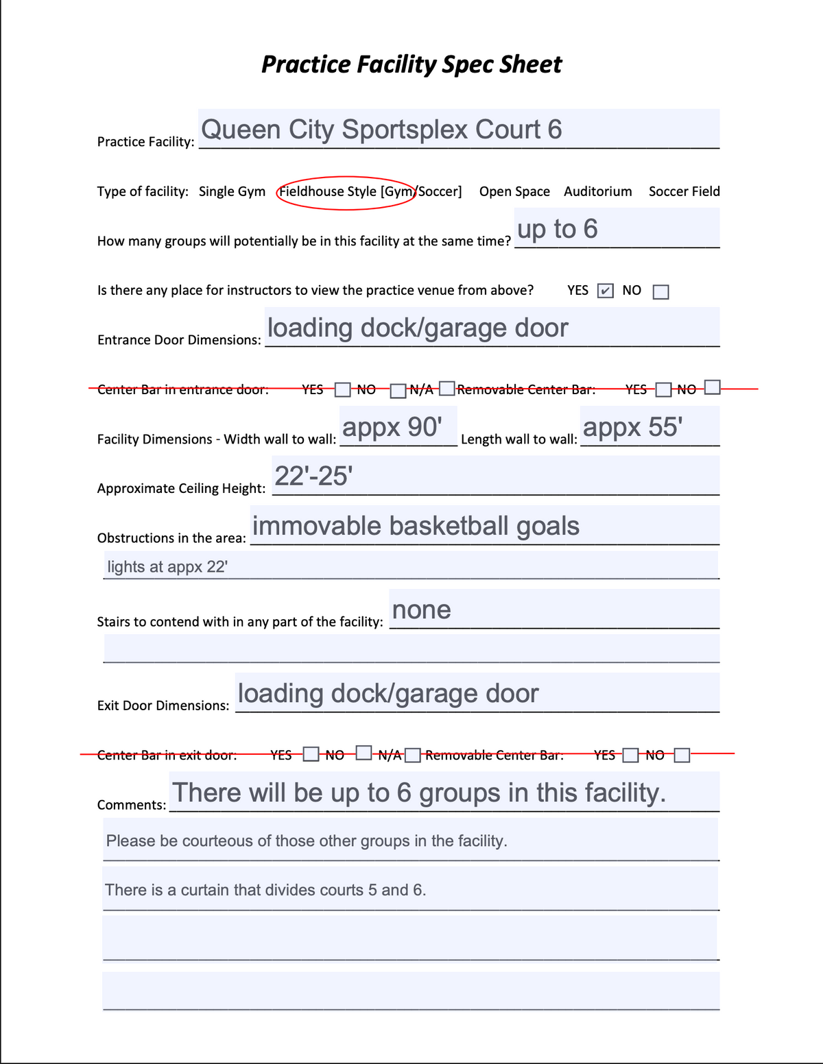 Queen City Sportsplex Court 6 - Friday - Color Guard